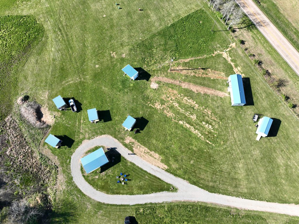 Aerial view of the So Live So Ride Moto Ranch campground